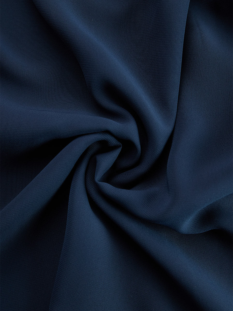 Elegant Urban Navy Blue Halter Neck Top