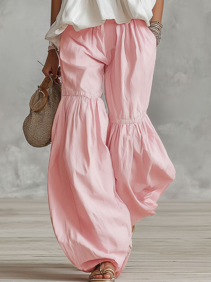 Cotton Turtleneck Sleeveless Top And Pants Set