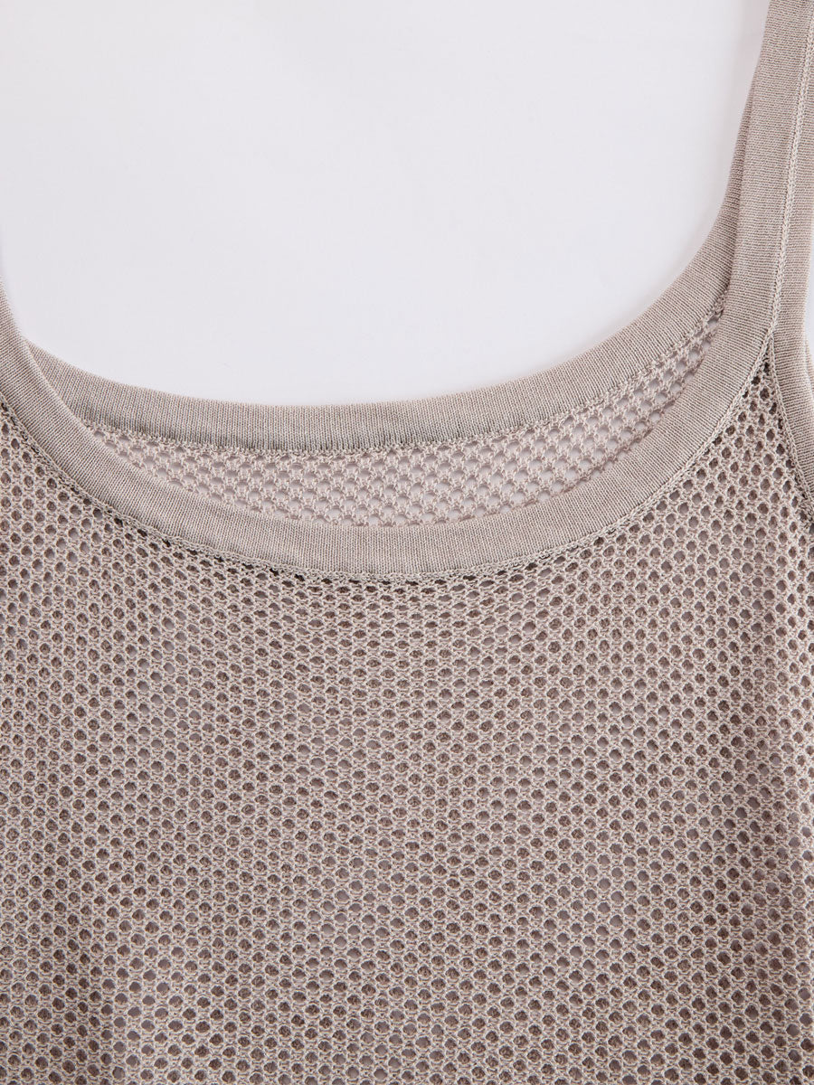 Casual Retro Gray Knitted Vest