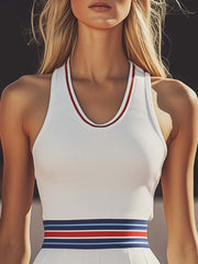 Fashion Sports Vest Pleated Tennis Mini Dress